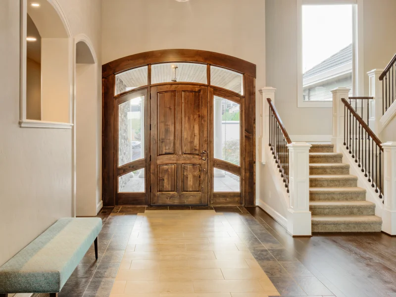 grand entryway with hardwood floors